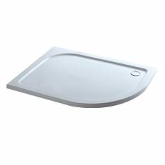 Offset Quadrant Stone Shower Enclosure Tray - 1200x900mm Left 